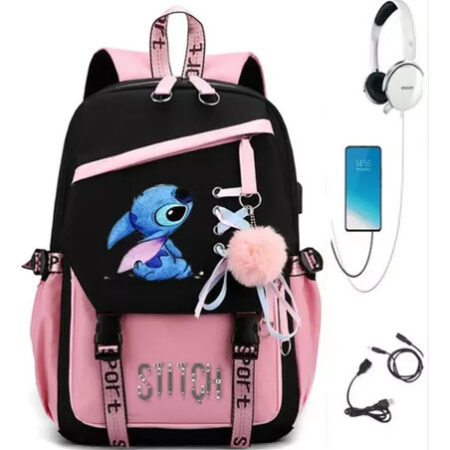 Mochila De Grande Capacidade 2024 New Series Stitch W1 - Imagem 34