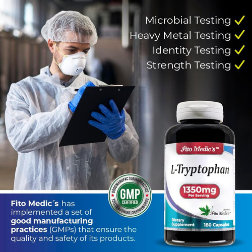 Fito Medics Lab - Triptofano, L Triptofano - 1350 Mg, 180 Cá - Imagem 4
