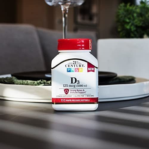 21st Century Healthcare Vitamina D3 125 Mcg (5.000 Ui) Cápsu - Imagem 5