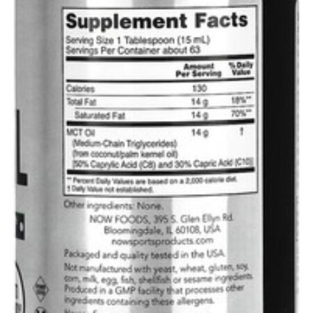 Óleo De Mct Now Foods 946 Ml Puro Importado - Imagem 2