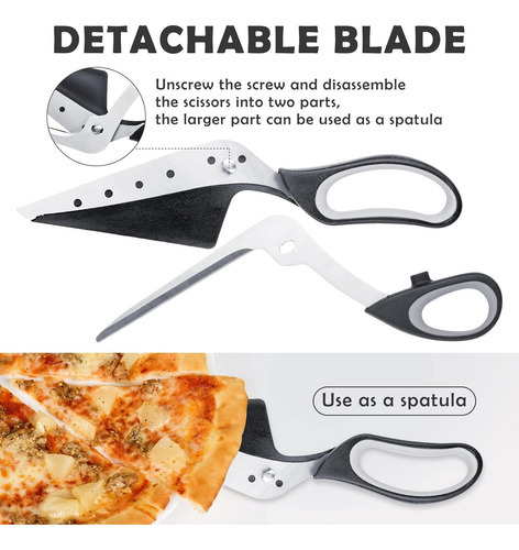 Tesoura Espátula Cortador De Pizza 2 Em 1 Gourmet- - Imagem 4