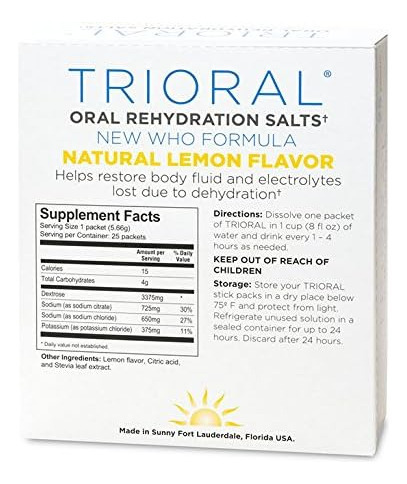 Sais De Reidratação Oral De Limão Natural Trioral - Fórmula - Imagem 7