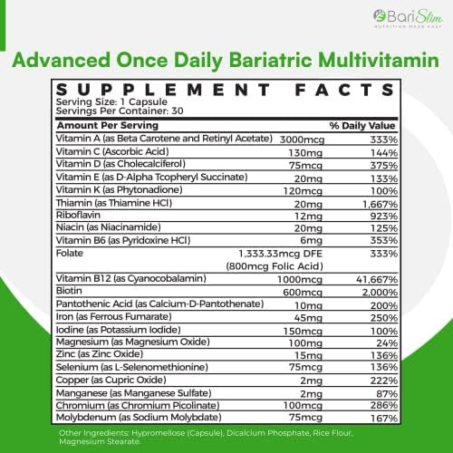 Bari Slim Advanced Uma Vez Ao Dia Cápsula Multivitamínica Ba - Imagem 2