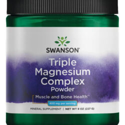 Pó Complexo Triplo De Magnésio Swanson 400 Mg 8 Onças Pwdr