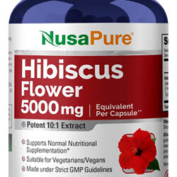Flor De Hibisco Nusapure 5000 Mg 200 Cápsulas Vegetarianas