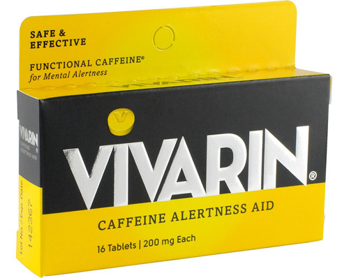 Auxílio De Alerta De Cafeína Vivarina, Comprimidos De 200 Mg - Imagem 2