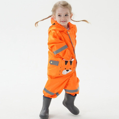 Capa De Chuva Infantil Capa Impermeável Poncho Fato De Chuva - Imagem 3