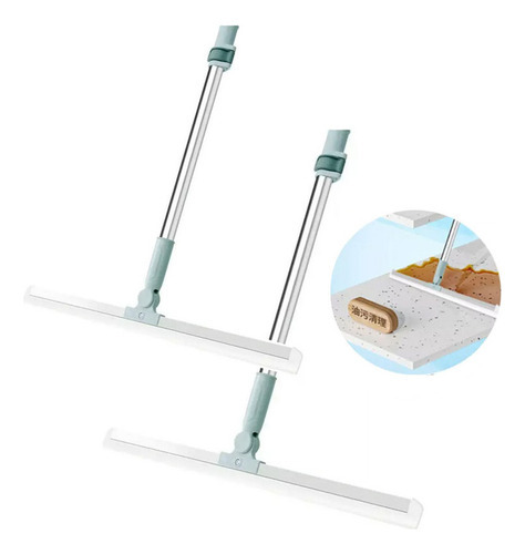 Vassoura Multifuncional M, Rodo De Silicone Para Piso, Com 2