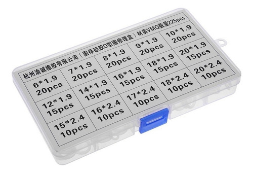 Kit De Anéis De Vedação De Silicone 225, Tamanho 15, Tamanho - Imagem 3