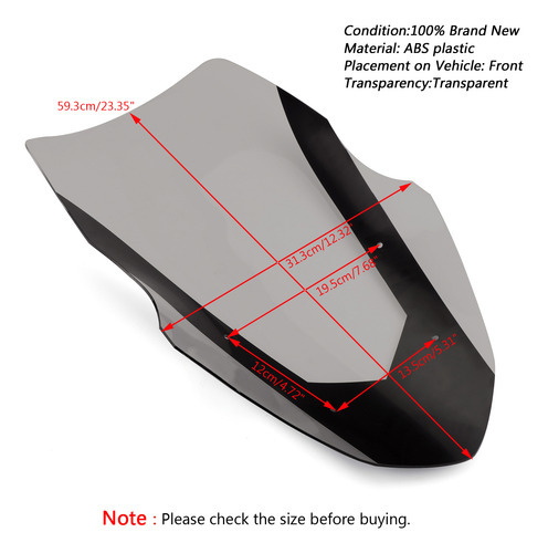 Defletor De Pára-brisa Para Yamaha 16-18 Nmax155 N-max 155 - Imagem 2