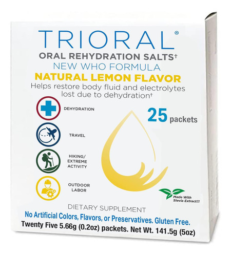 Sais De Reidratação Oral De Limão Natural Trioral - Fórmula