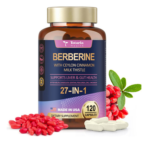 Suplemento De Berberina 27 Em 1 Com Canela Do Ceilão, Cardo - Imagem 9