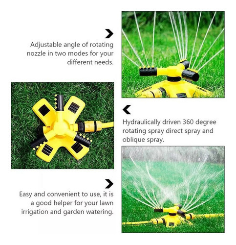 3 Irrigador Jardim Giratório Horta 360 Com 2 Modos Sprinkler - Imagem 2