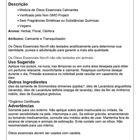 Mistura De Óleos Roll-on Now Foods 10 Ml Importado 4un - Imagem 6