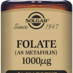 Solgar Folate 1000 Mcg, 60 Comprimidos - 1000 Mcg Metafolin