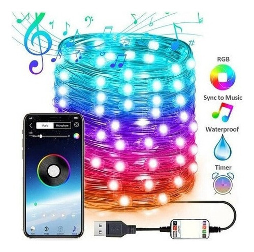 Cordão De Luz De Natal De 30m Com Controle Remoto Para Todos - Imagem 2