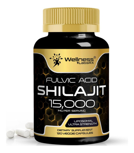 Cápsulas Orgânicas Puras Do Himalaia Shilajit 120 Contagens