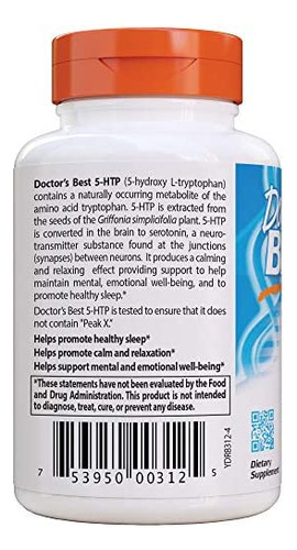 Doctors Best 5-htp, Promove Apoio Ao Humor, Calma E Relaxam - Imagem 2