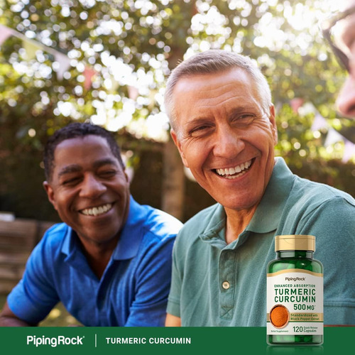 Suplemento De Curcumina E Cúrcuma Piping Rock | 500mg | 120 - Imagem 6