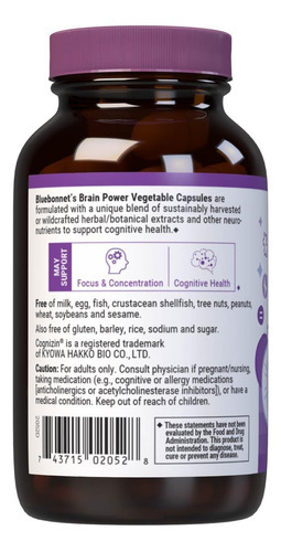 Bluebonnet Nutrition Brainpower - Mistura Nootrópica À Base - Imagem 4