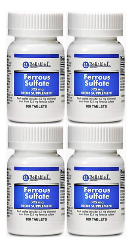 Suplemento De Ferro Sulfato Ferroso 325mg Da Reliable 1 | Pí