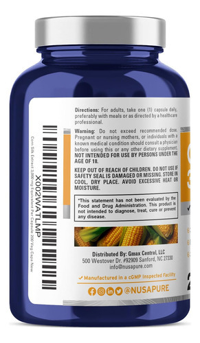 Extrato De Seda De Milho Nusapure 3.000 Mg Por Cápsula - 200 - Imagem 2