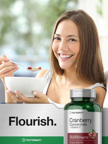 Comprimidos De Cranberry Horbäach 30.000 Mg | 120 Cápsulas | - Imagem 7