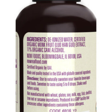 Fruta Dos Monges Now Foods Adoçante Líquido 59ml 3un - Imagem 5