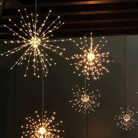Luzes De Fadas De Fogos De Artifício De Led Cristalino Com C - Imagem 4