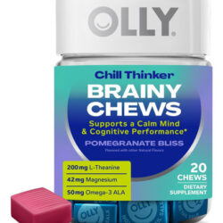 Olly Chill Thinker Brainy Chews, Além De L-teanina, Magnésio