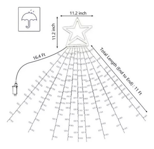 R Decoração De Jardim De Natal Com Luzes Solares Led - Imagem 3