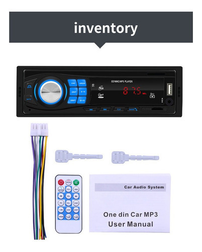 Car Mp3 Bluetooth Call Car Player Rádio Usb Flash - Imagem 12