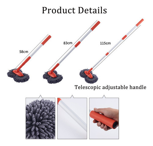 Kit De Esfregão De Limpeza Pesado Retrátil Automotivo, Esfre - Imagem 2