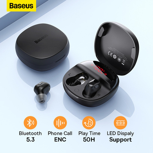 Baseus Wm01 Plus Fone De Ouvido Display Led Para iPhone X 15 - Imagem 2