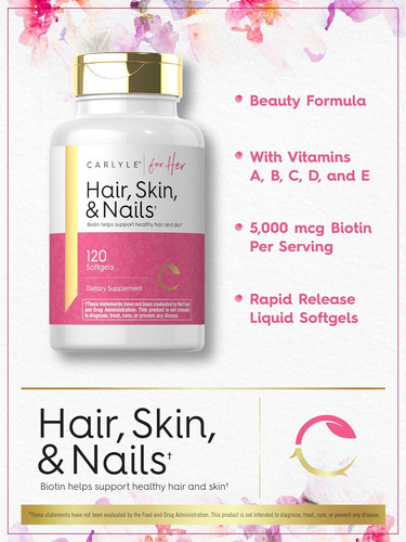 Vitamina Carlyle Para Pele E Unhas | 120 Cápsulas Gelatinosa - Imagem 3