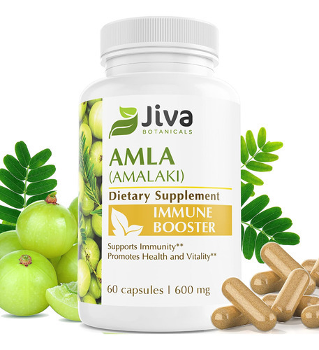 Jiva Botanicals - Cápsulas De Amla (amalaki) Contendo Pó De