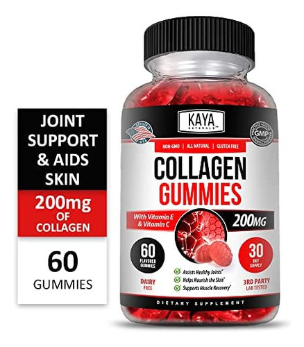 Gomas De Colágeno Kaya Naturals Para Homens E Mulheres - Su - Imagem 3