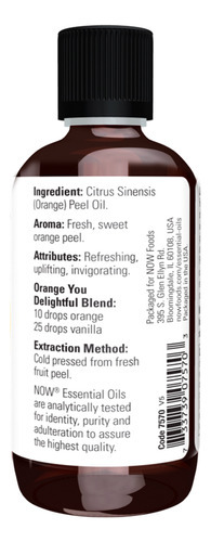 Óleo De Laranja Now Foods 118ml Puro Importado 3un - Imagem 4