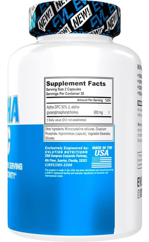 Suplemento De Colina Nootrópico Alpha Gpc - Alpha Gpc 600 Mg - Imagem 2