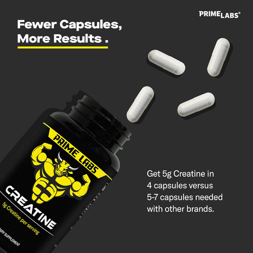 Cápsulas De Creatina Prime Labs - Pílulas De Monohidrato De - Imagem 3