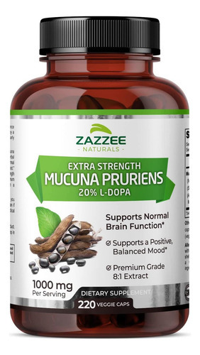 Extrato De Mucuna Pruriens 8:1 De Força Extra Zazzee, Mínimo