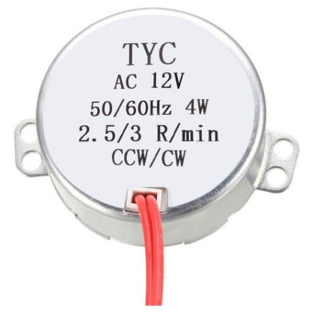 Motor Síncrono Ca 12v 2,5-3 Rpm 50-60hz Cw/ccw 4w - Imagem 2
