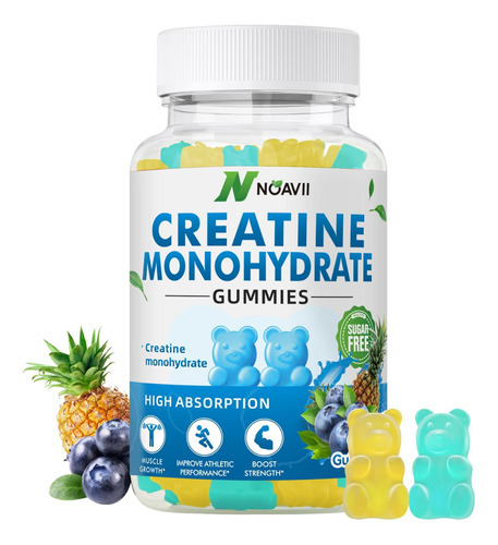 Gomas De Monohidrato De Creatina Noavii 5000 Mg Para Homens