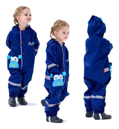 Capa De Chuva Infantil Capa Impermeável Poncho Fato De Chuva - Imagem 36