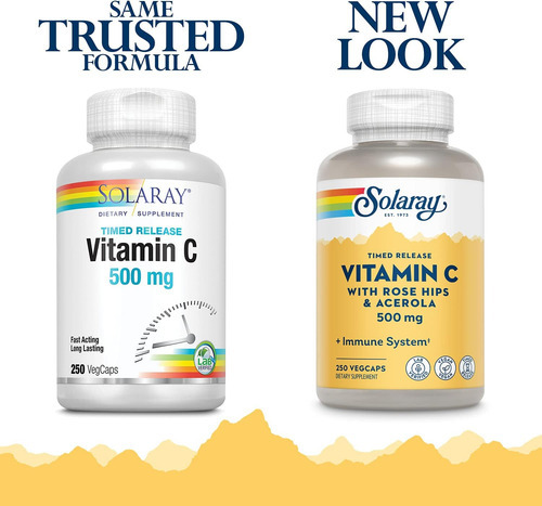 Solaray Vitamina C Quadris E Acerola | 500mg | Função Imunol - Imagem 2