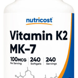Nutricost Vitamin K2 Mk-7 100 Mcg, 240 Softgels - Sem Glúte