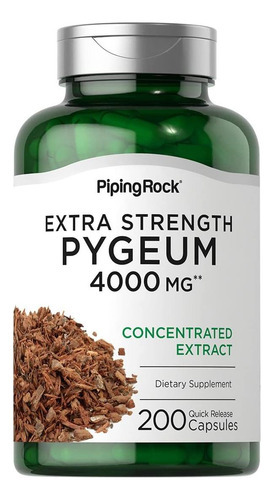 Suplemento Piping Rock Pygeum 4000 Mg | 200 Cápsulas | Extra