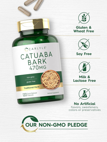 Extrato De Casca De Carlyle Catuaba | 470mg | 120 Cápsulas | - Imagem 3