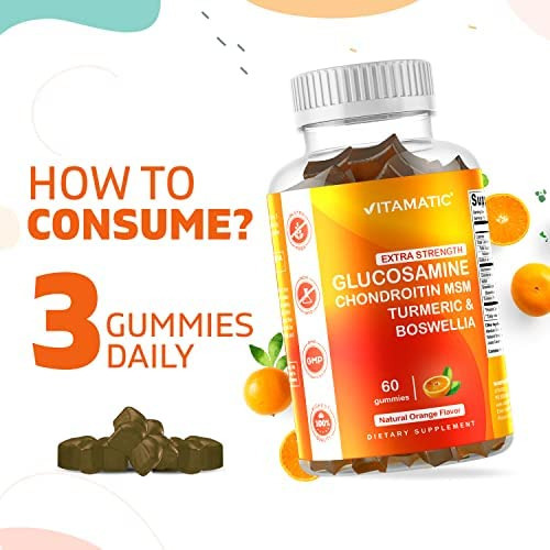 Gomas De Glucosamina E Condroitina De Força Extra Vitamatic - Imagem 5