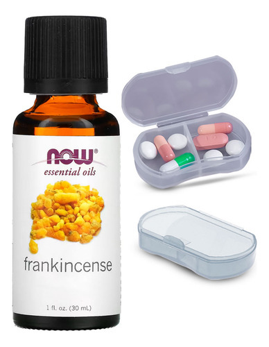 Now Foods Mistura De Óleo De Olíbano 30ml + Porta Cápsulas